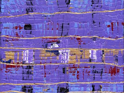 Violet Blue + Gold Waves