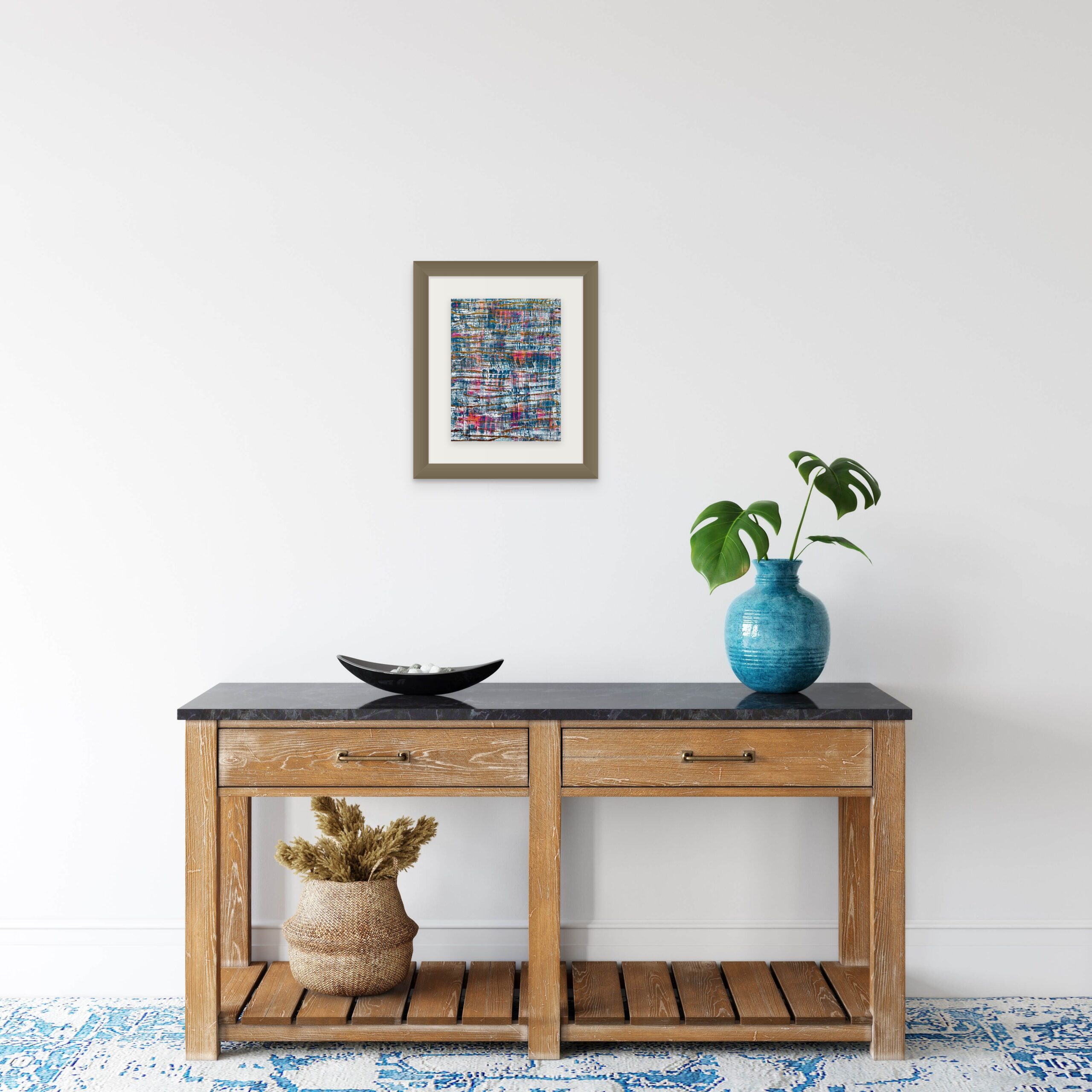 Blue Plaid, Gold Waves - Image 5