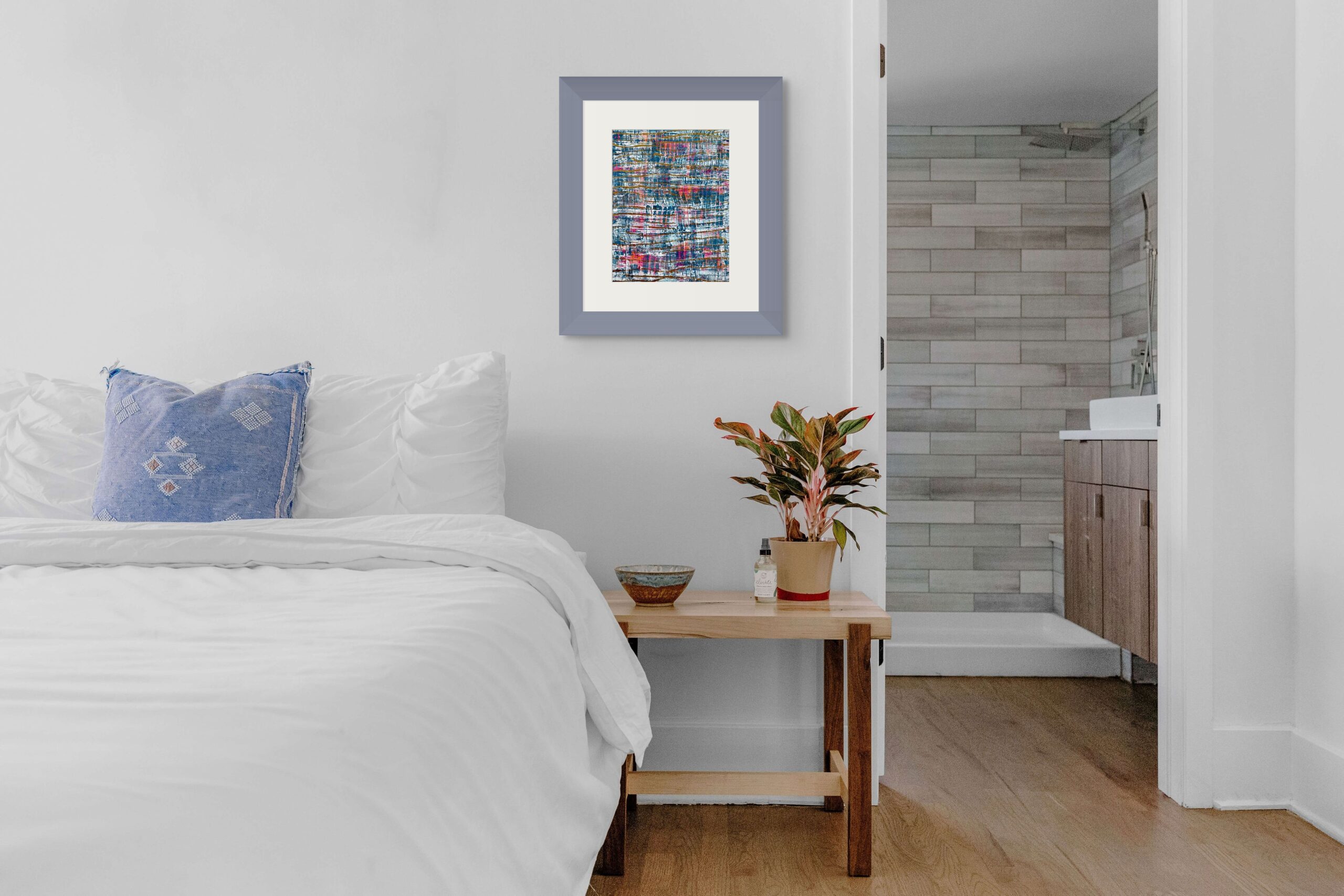 Blue Plaid, Gold Waves - Image 7