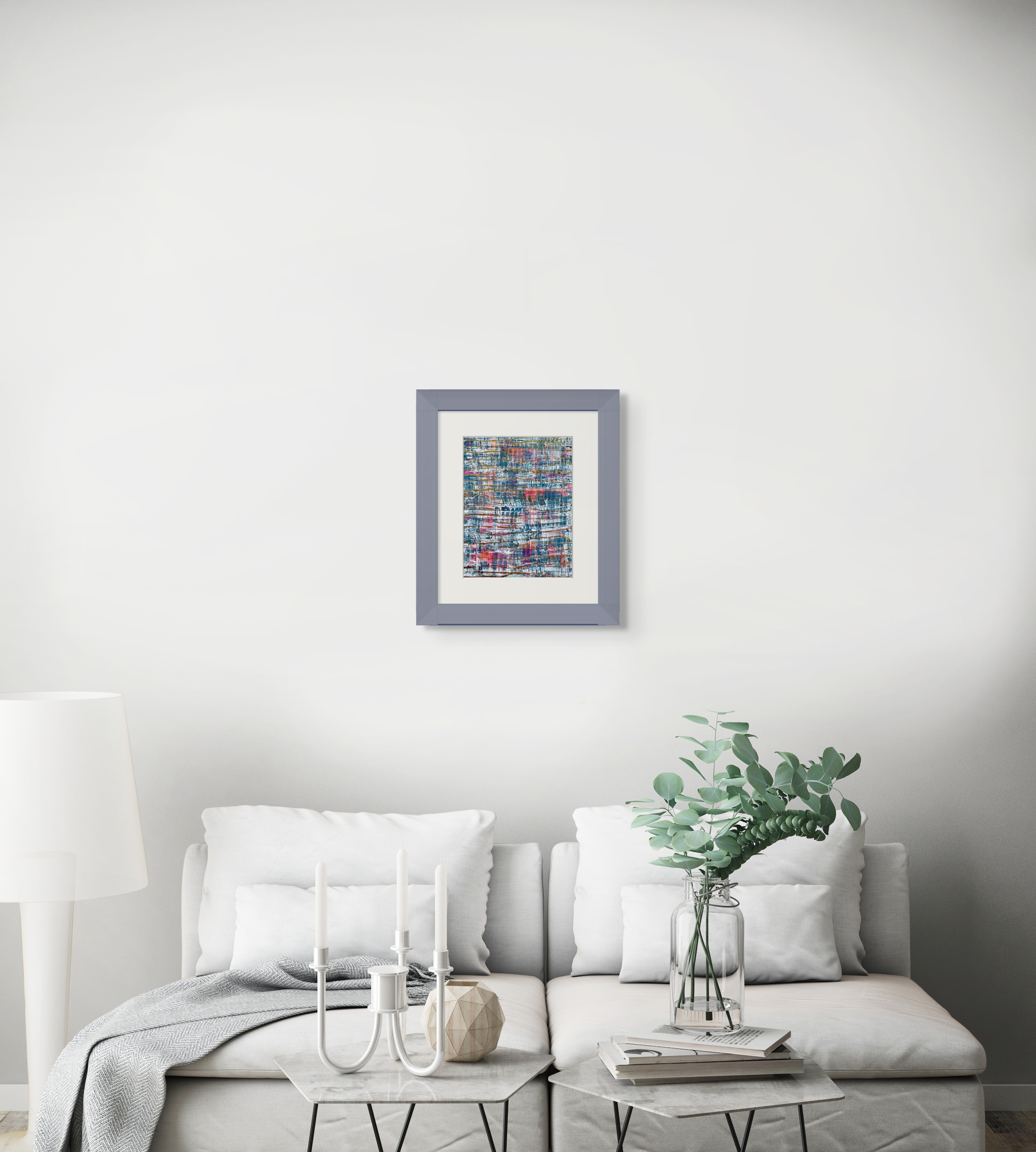 Blue Plaid, Gold Waves - Image 3