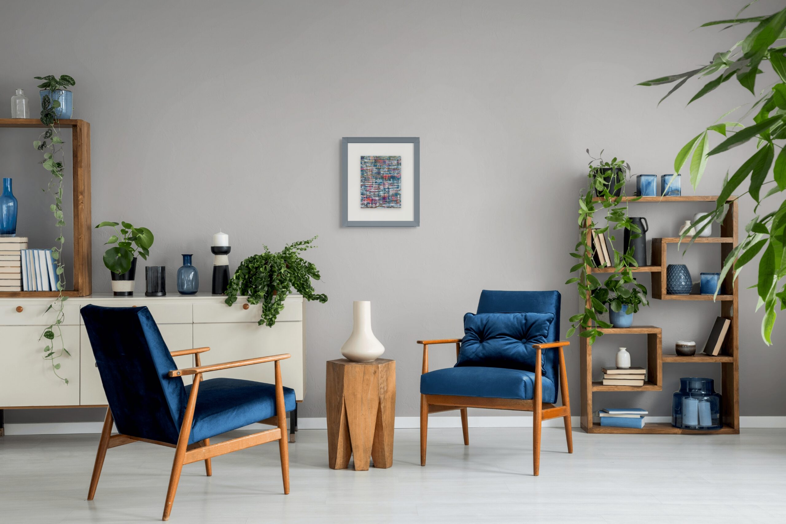 Blue Plaid, Gold Waves - Image 8